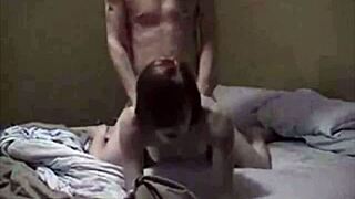 yo, check this hot redhead couple in a wild sextape