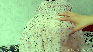 Stepbrother spanks petite teen hard for tiny dress slip-up. Wet tight action unfolds!