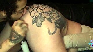 Brunette European Sucking In Interracial Scene