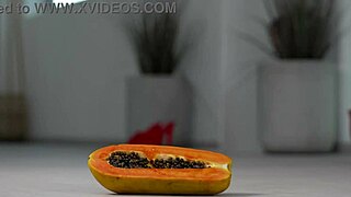 Petite Girl Crushes Fruits With High Heels In Hot Footfetish