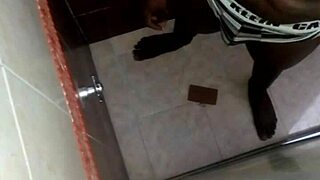 Spying on Hot Shower in Public Bathroom - PUSSY Peek!