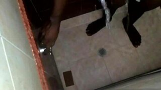 Spying on Hot Shower in Public Bathroom - PUSSY Peek!