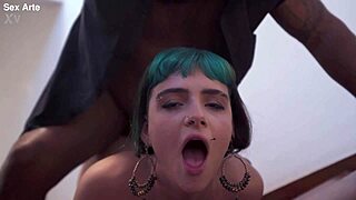 ai meu cu, caralho, latina takes big black cock hard