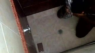 Spying on Hot Shower in Public Bathroom - PUSSY Peek!