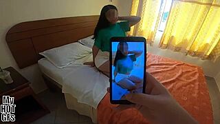 Beautiful Young Lucia Models Lingerie and Gets Naughty