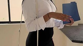 Hey, novice real estate babe, ready to fuck client for first sale?