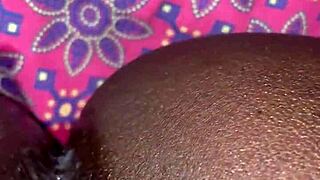 Ebony slut gets creampied by huge BBC! 🔥