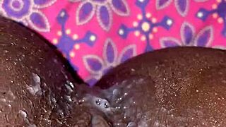 Ebony slut gets creampied by huge BBC! 🔥