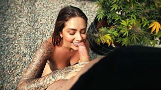 Sara Blonde, What A Hot Outdoor Blowjob With Cum In Mouth!