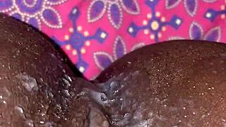 Ebony slut gets creampied by huge BBC! 🔥