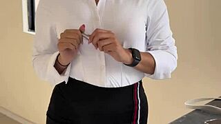 Hey, novice real estate babe, ready to fuck client for first sale?