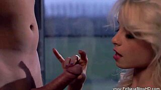 Blonde Girlfriend Gives an Incredible Blow Job