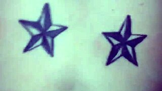 my redhead girlfriend rides me rough, her tattooed ass bouncing hard every time