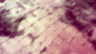 After party, young Latina caught on street couldn't last 5 minutes with legs spread wide open