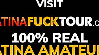 Amateur Latina with perfect booty rides in cowgirl POV