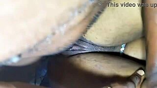 Ogpussy ebony black giving his boyfriend a great treat with her creamy pussy