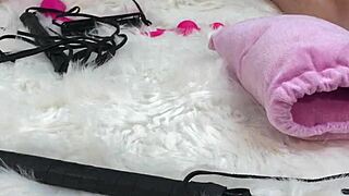 I gave her an amazing oil massage, then fucked her pussy and asshole with glass dildo so hard she loved it