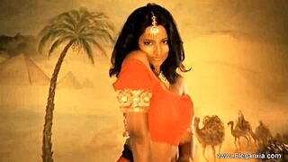 Watching this Indian brunette dance erotically feels like a dream.