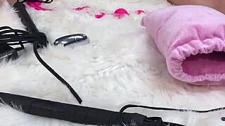 I gave her an amazing oil massage, then fucked her pussy and asshole with glass dildo so hard she loved it