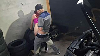 novinha gets more than car repairs at mechanic