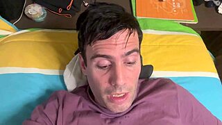 Man, my roommate lost his pants, so I worked him over with my hungry mouth