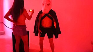 Halloween Nightclub Interview With Latina Roommate Using Rabbit Toy