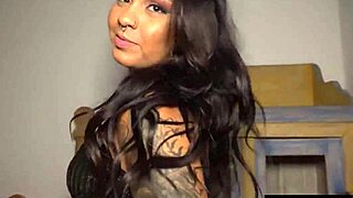 hot half-asian chick everylin flaunts tattoos while getting pounded hard