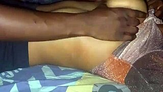 Intriguing Massage of Girlfriend's Big Boobs Through See-Through Bra and Small Waist