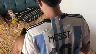 Anal sex with my padrastro’s huge cock, he fills my tight Colombian ass with cum! 😈