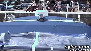 Two hot sluts crave cocks in public shop hunt