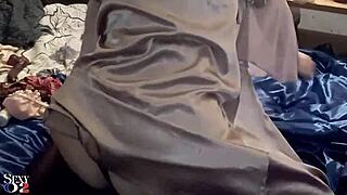 Wanna see French amateur in black satin panties and corset rubbing doggystyle with toys?