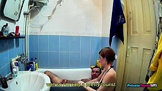 Skinny Maid Sucks Cock in Bathroom and Gets Fucked Hard