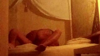 Virgin hermanastra fucks hermanastro in hotel room. First anal experience unfolds.