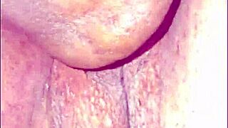 She pees outdoors, then I lick her wet granny pussy dry.