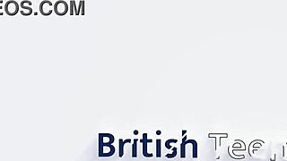 British Teen Teases in Lingerie Before Fucking and Swallowing