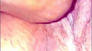 She pees outdoors, then I lick her wet granny pussy dry.