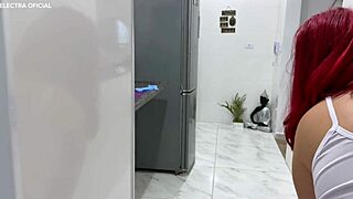 My maid loves keepin’ it clean for her boss, oops! She teases hard in that tiny short, damn.