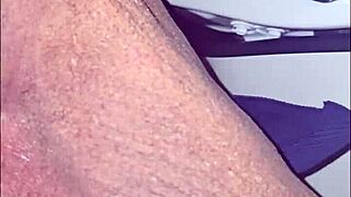 She pees outdoors, then I lick her wet granny pussy dry.