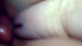 Cheating wife gets rough doggy style fucking and creampie