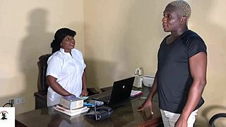 hey, this sexy nurse got my dick up with deepthroat