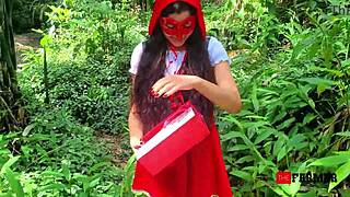 Thefarmer encounters Little Red Riding Hood craving a massive, hard surprise.