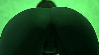 Hear the blowjob sounds and see pussy in yoga pants up close!