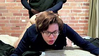 she can’t talk and get fucked doggystyle together!