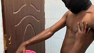 Bent her curvy fat body against the bathroom wall, screaming as exhibitionists flashed