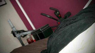 Man, That Curved Cock Goes Deep in Black Toy... Huge Cumshot!