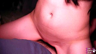 Intense Overnight Blowjob with Brunette Slut Swallowing Every Drop