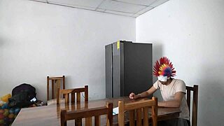 I watched my housemaid tease with a dildo