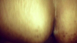 Brunette Latina takes dildo in ass while awaiting hot anal pounding from behind