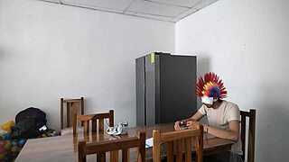 I watched my housemaid tease with a dildo