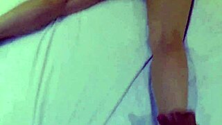 sliding my shaved pussy over his bare cock